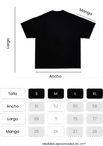 Guia de tallas camisetas critico